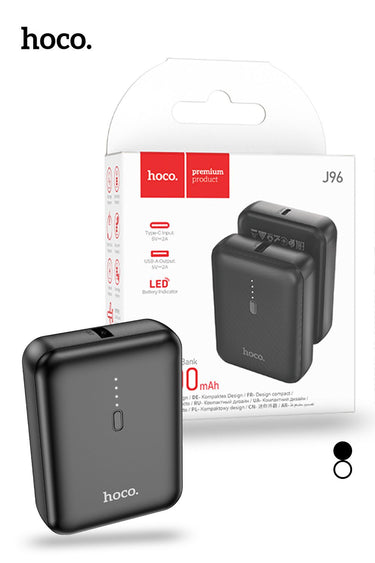Hoco J96 5000mAh Small Power Bank - Black